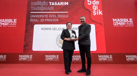 Selçuk Üniversitesi, 5. Uluslararası Değişik Doğal Taş Tasarım Yarışması’nda ‘Üniversite Özel Ödülü’ kazandı